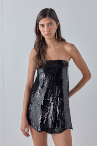Lauren Sequin Top Black