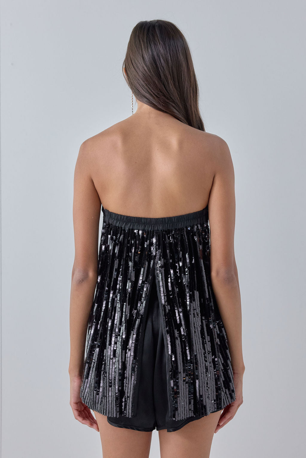 Lauren Sequin Top Black 