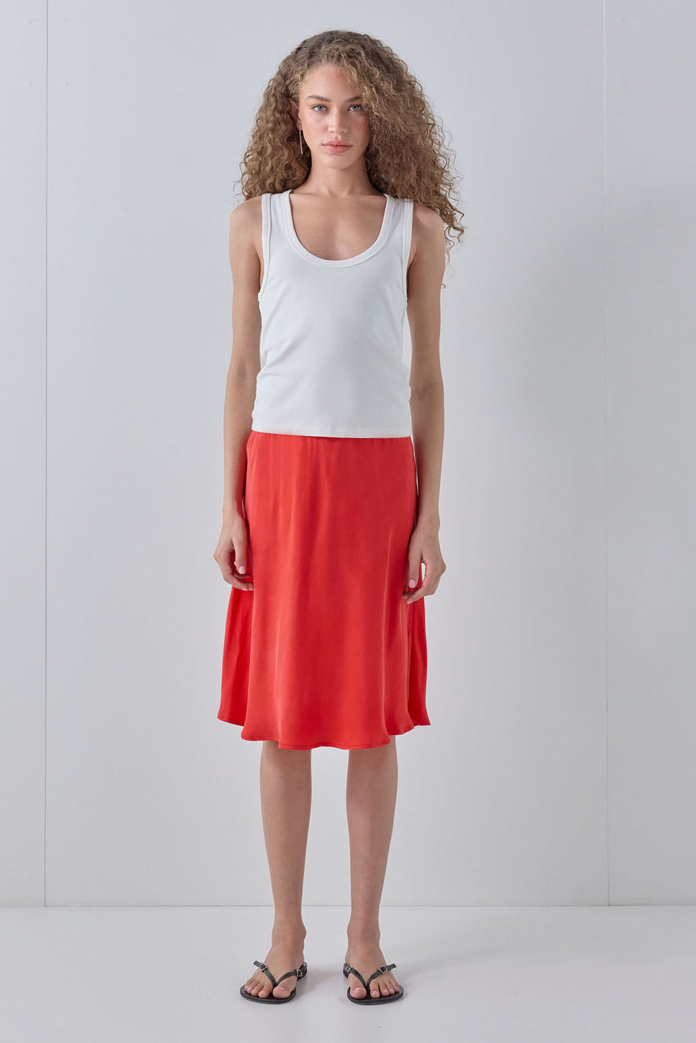 Marcia Midi Skirt Red