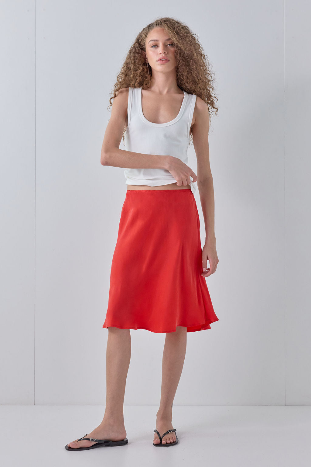 Marcia Midi Skirt Red - size:Maria:AU 6 / US 2