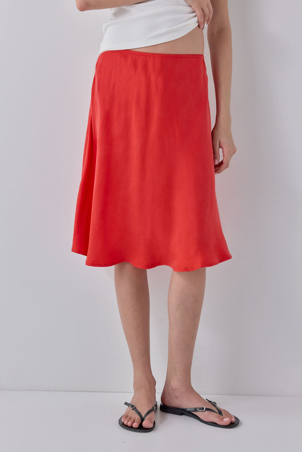 Marcia Midi Skirt Red