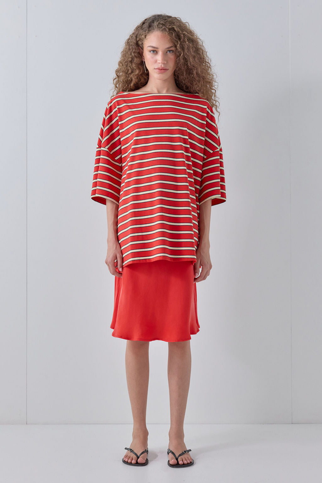 Della Tee Red Stripe 
