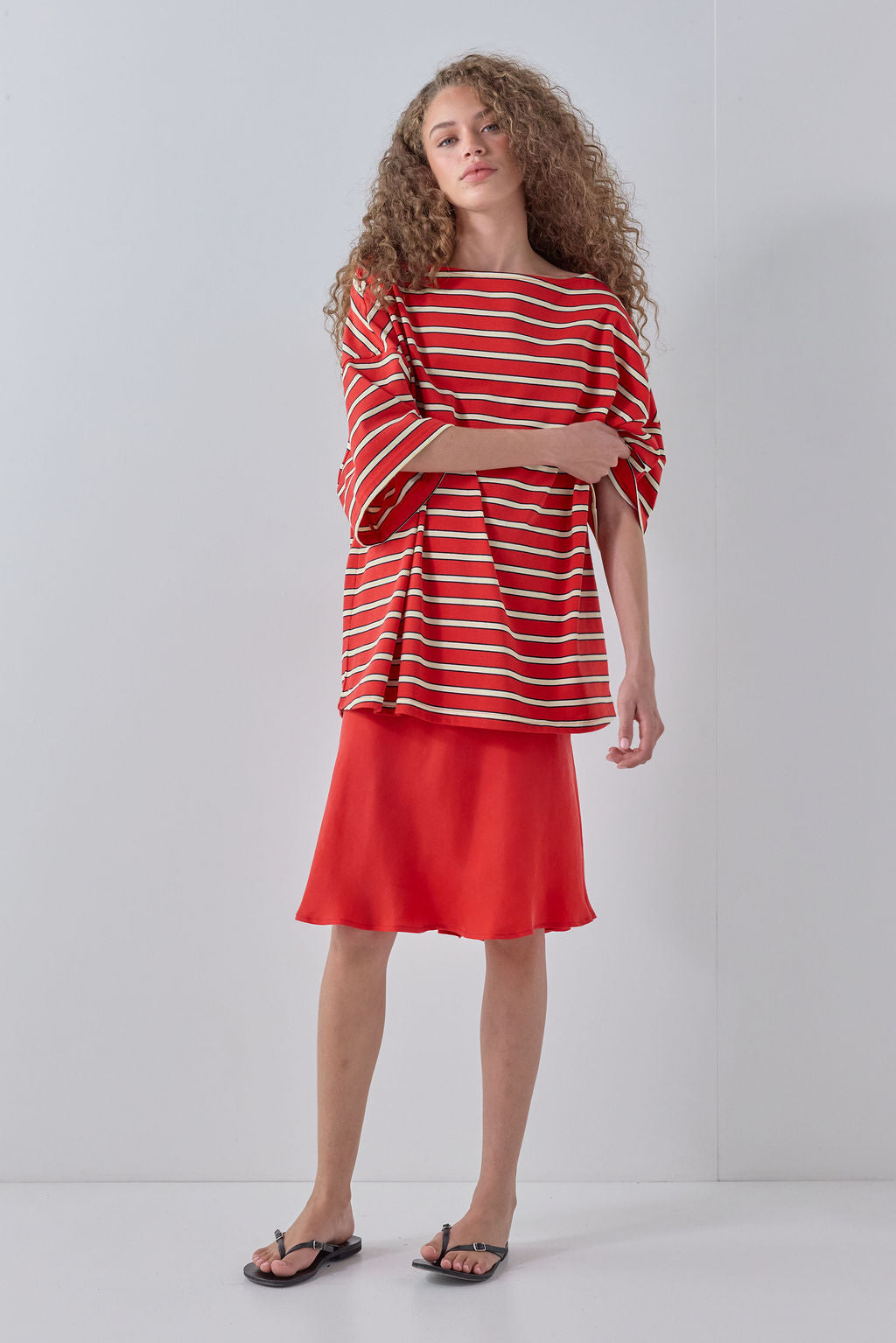 Della Tee Red Stripe 