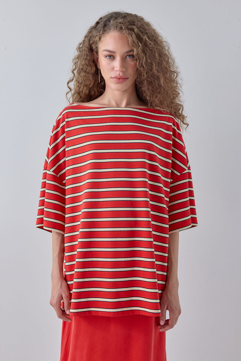 Della Tee Red Stripe - size:Maria:AU 6 / US 2