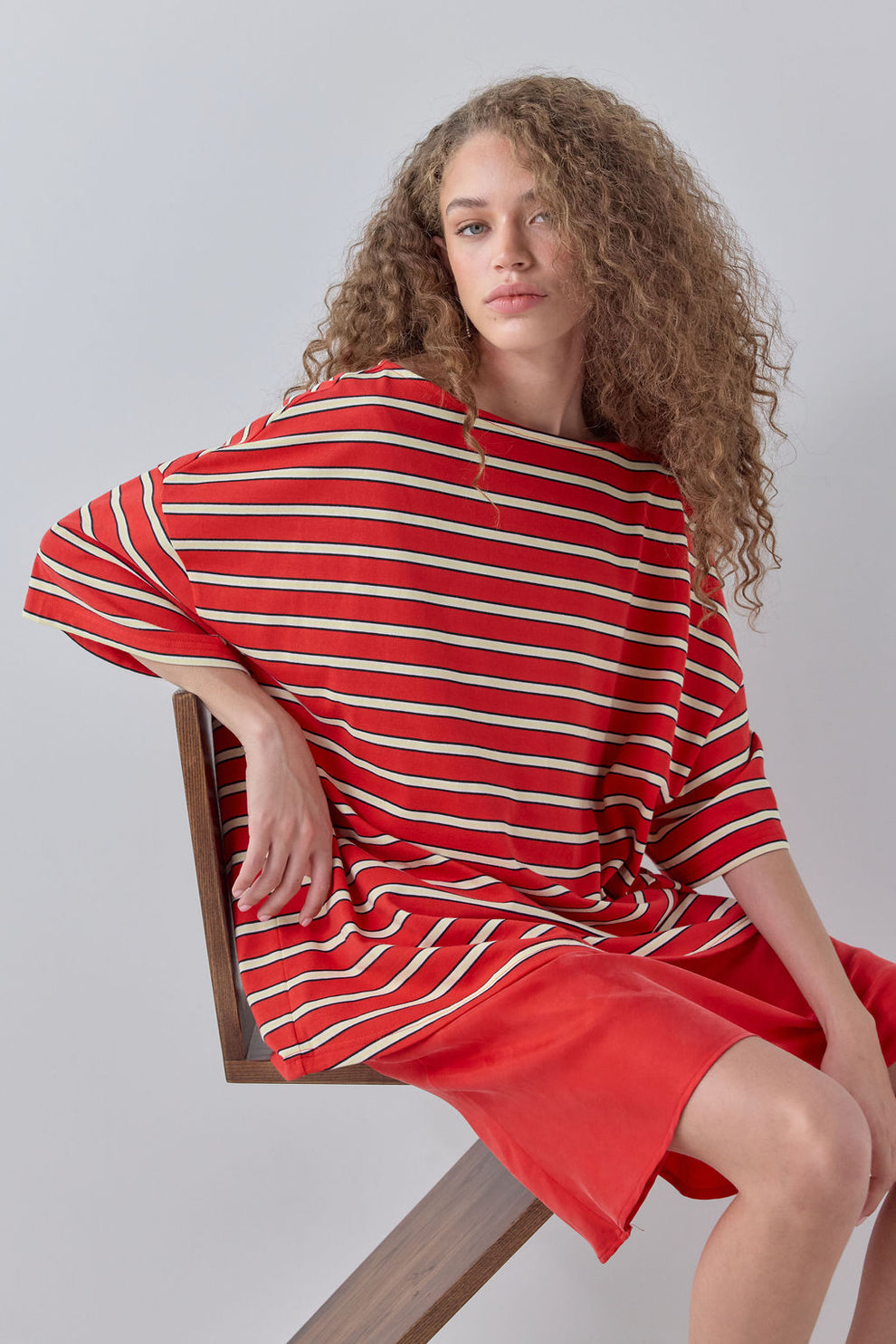 Della Tee Red Stripe 
