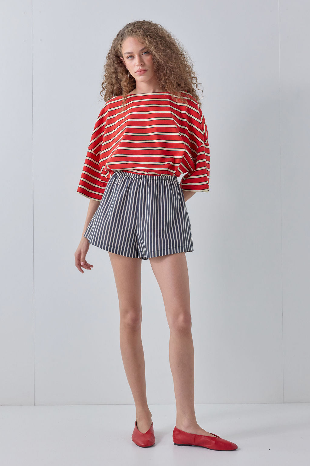 Harlyn Shorts Navy Stripe