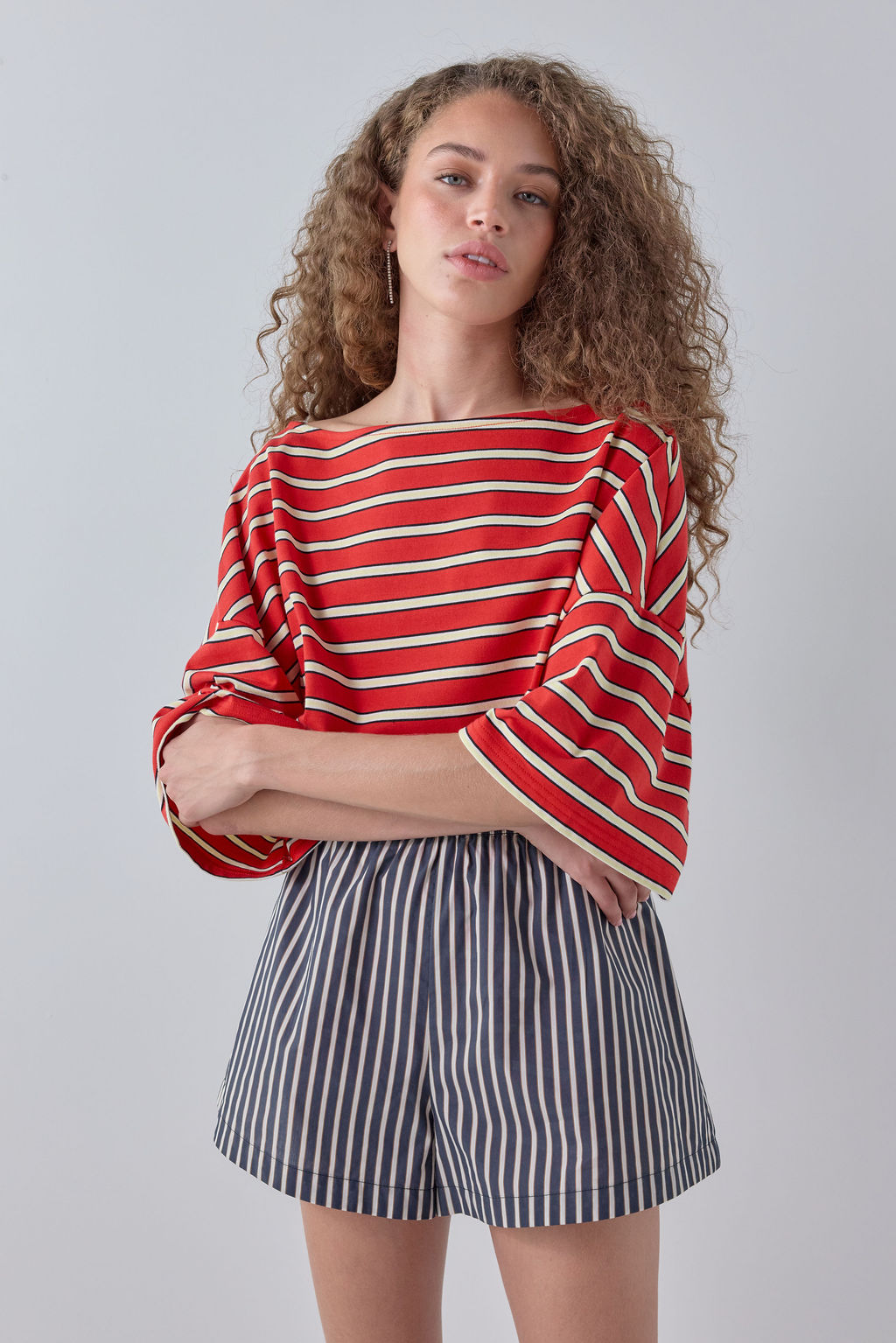 Della Tee Red Stripe 