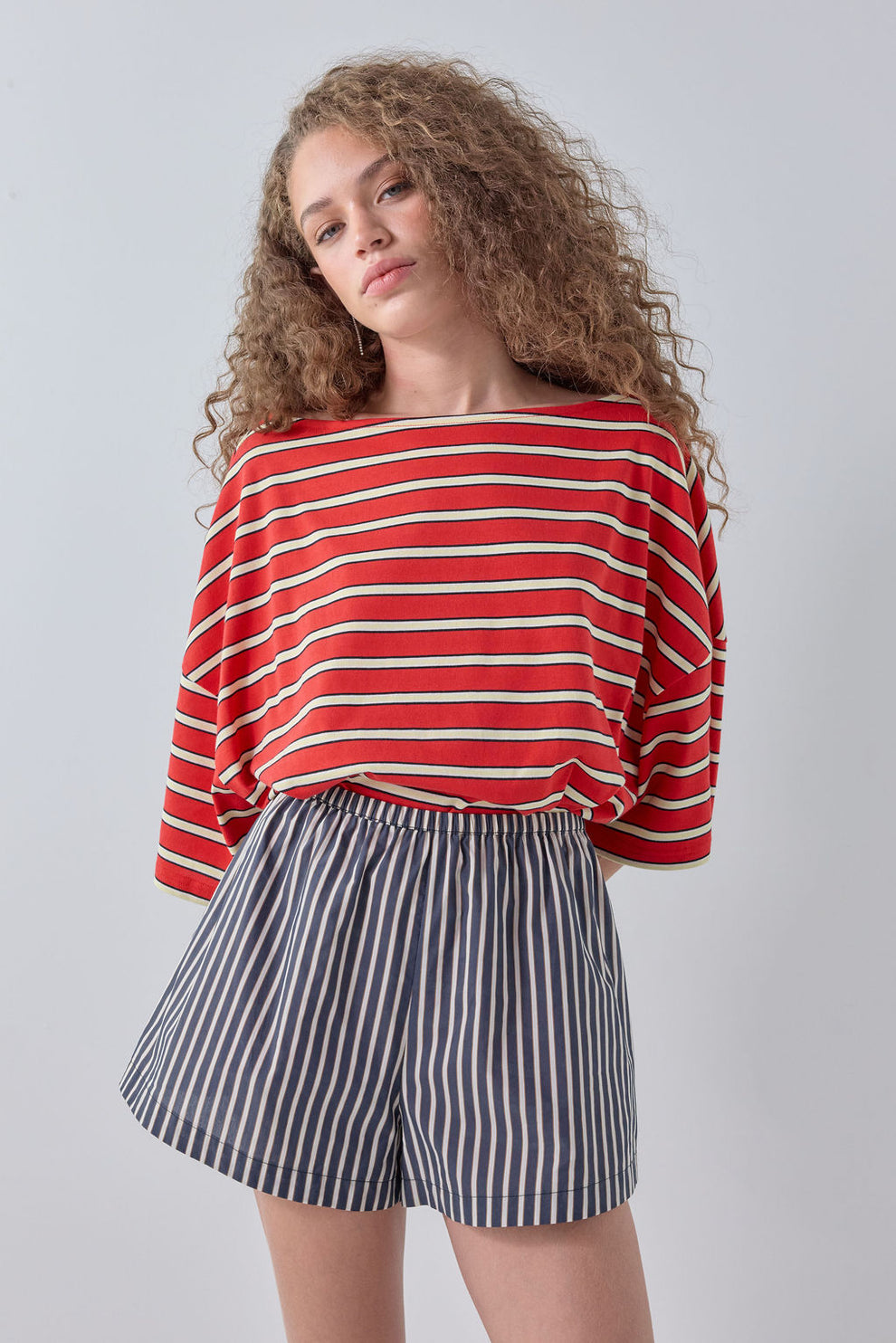 Harlyn Shorts Navy Stripe - size:Maria:AU 6 / US 2