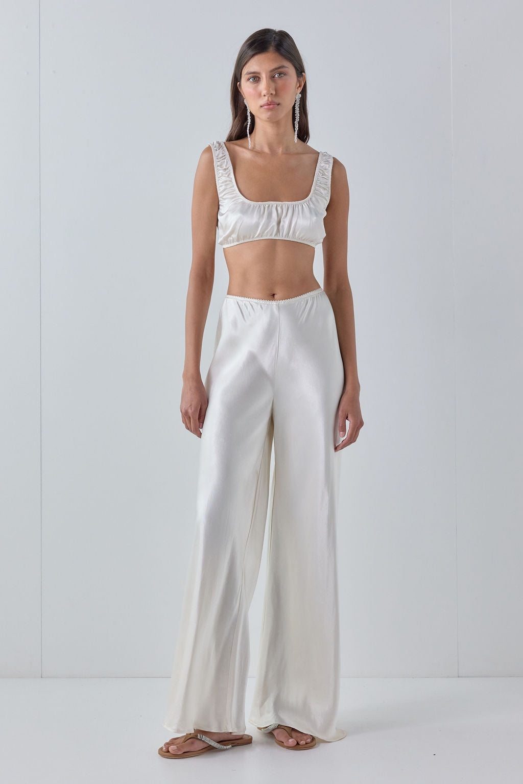 Jordan Satin Pants Cream - size:Aida:AU 6 / US 2