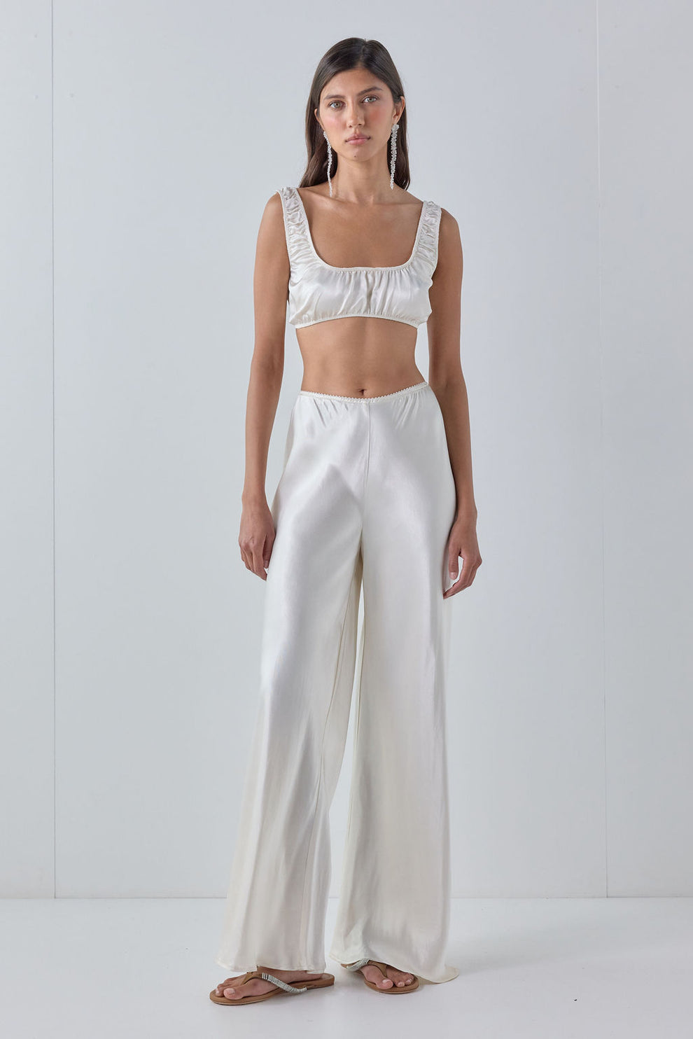Jordan Satin Pants Cream - size:Aida:AU 6 / US 2