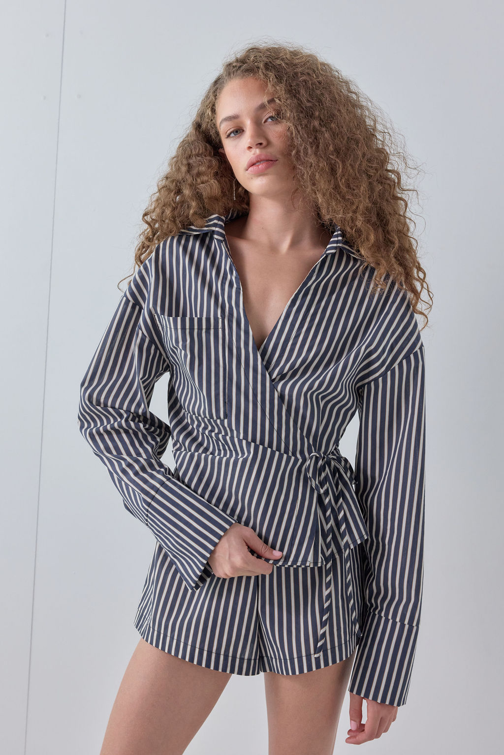 Murphy Shirt Navy Stripe 