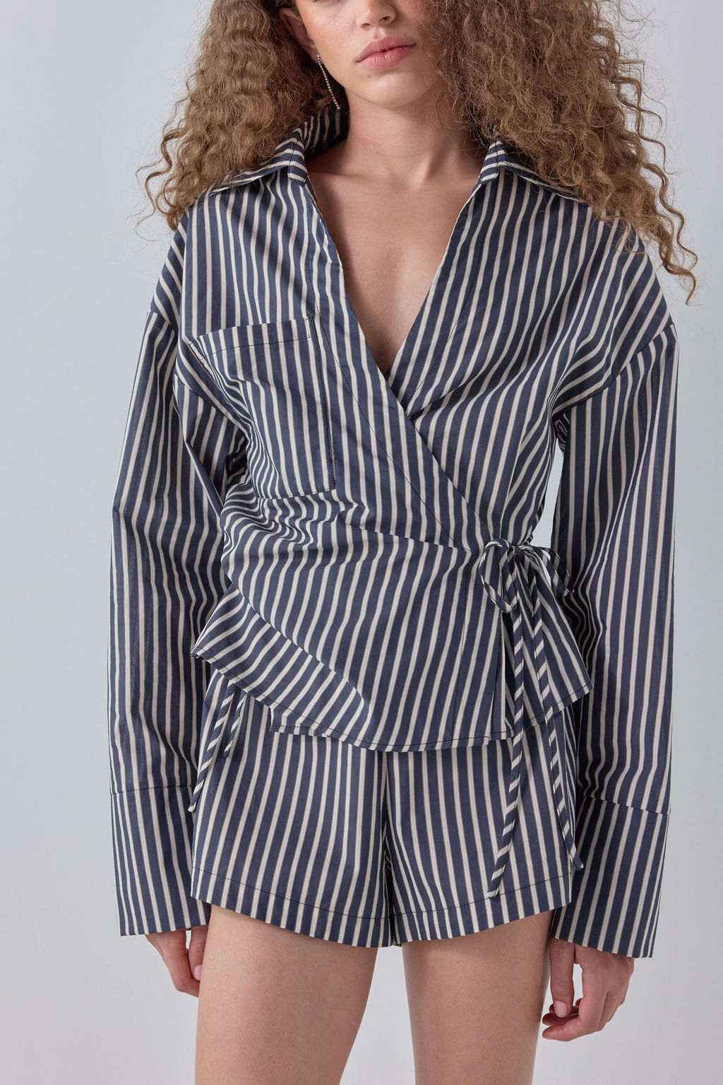 Murphy Shirt Navy Stripe 