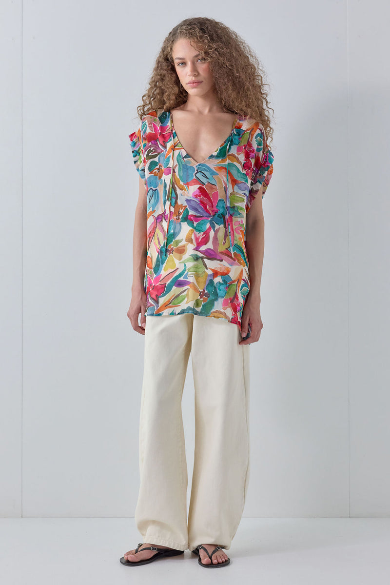 Elsie Sheer Top Fresco - size:Maria:AU 6 / US 2