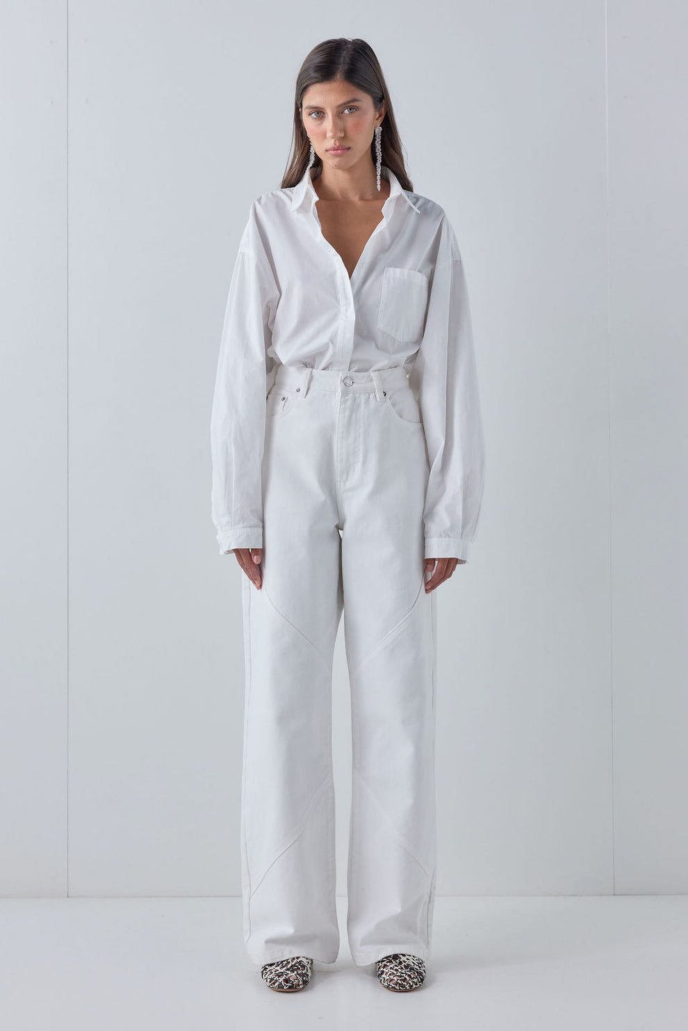 Malone High Rise Denim Jeans White