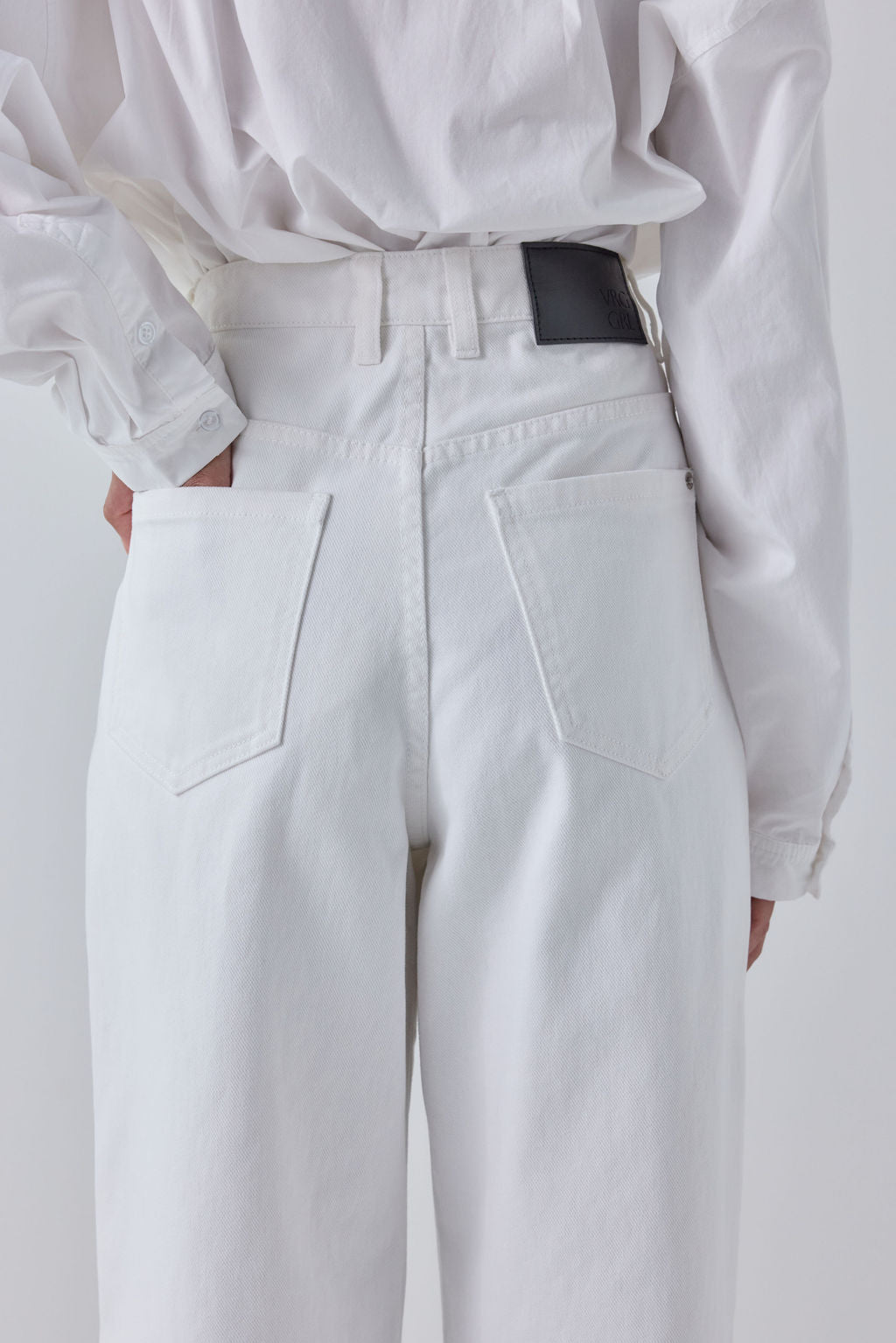 Malone High Rise Denim Jeans White