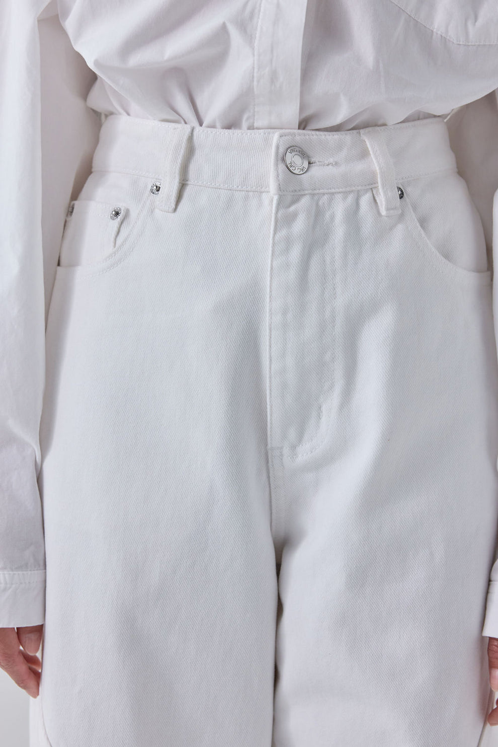 Malone High Rise Denim Jeans White