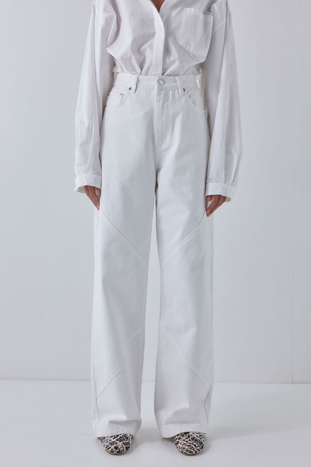 Malone High Rise Denim Jeans White