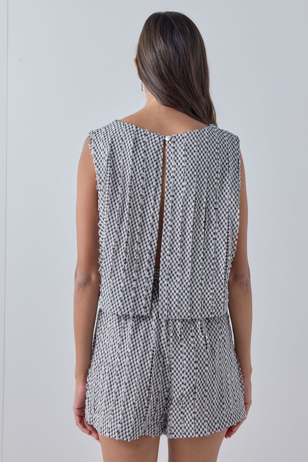 Vivia Top Black Check