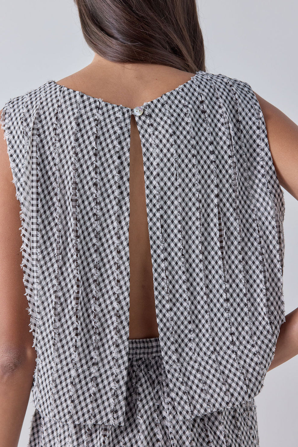 Vivia Top Black Check