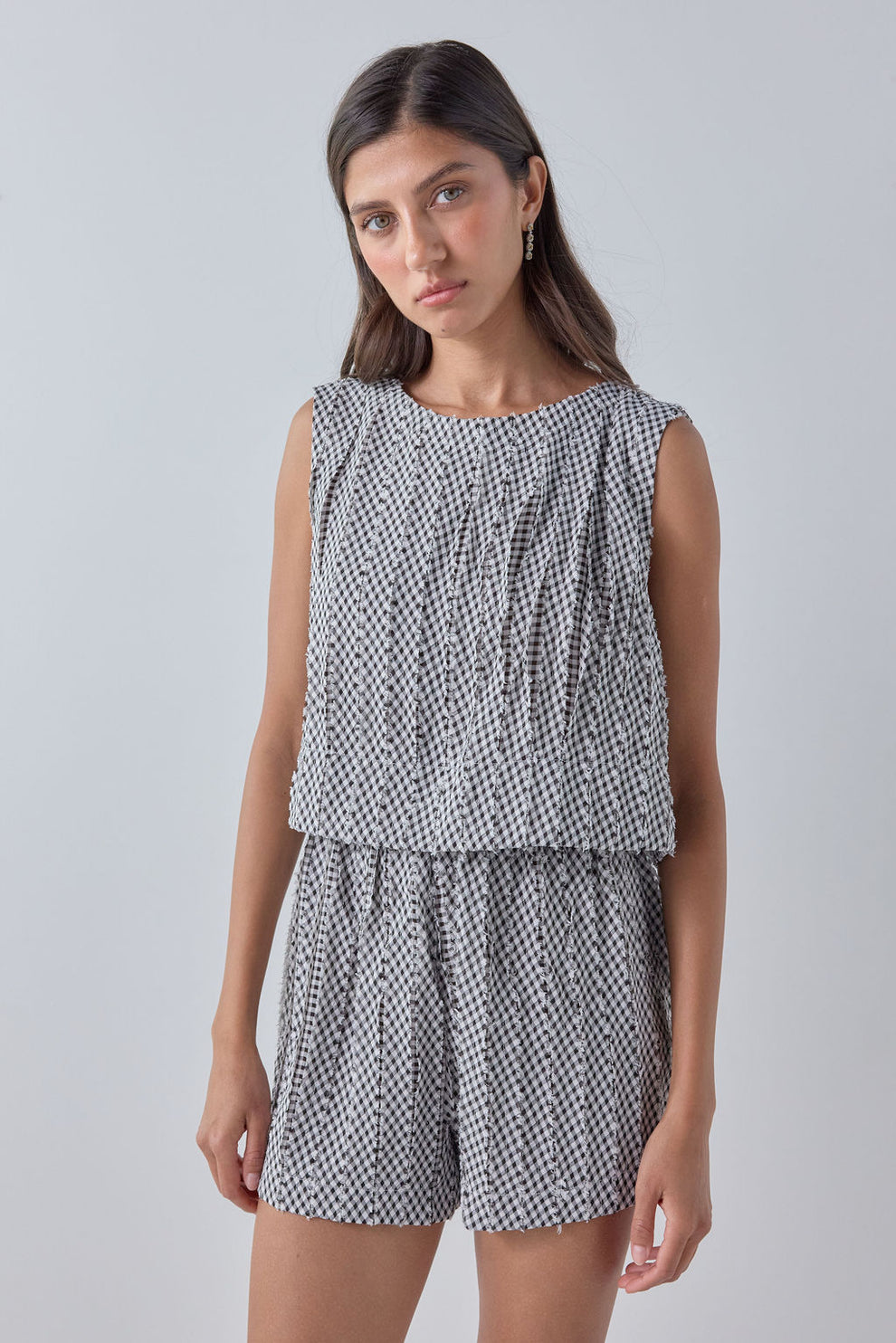 Vivia Top Black Check - size:Aida:AU 6 / US 2