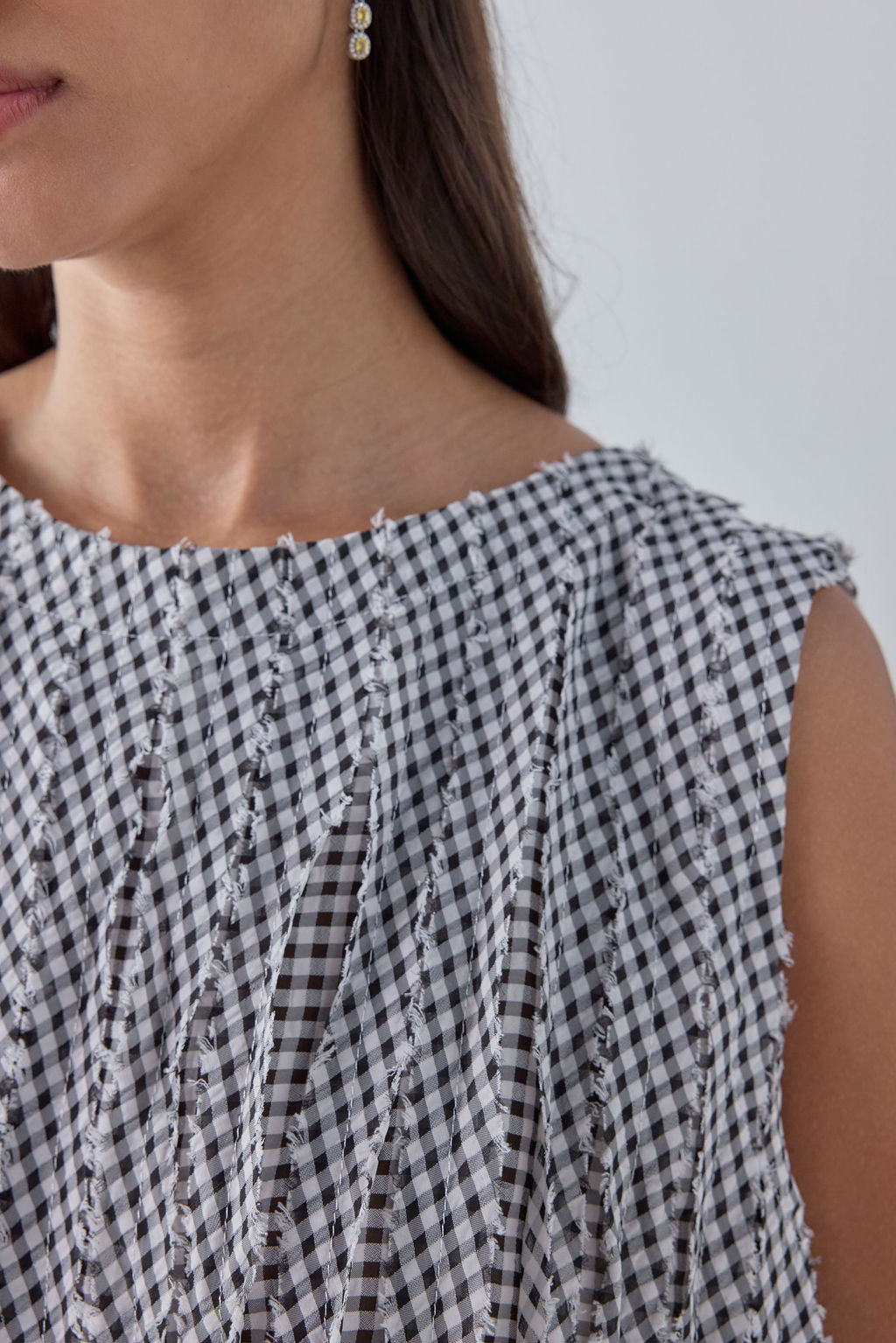 Vivia Top Black Check