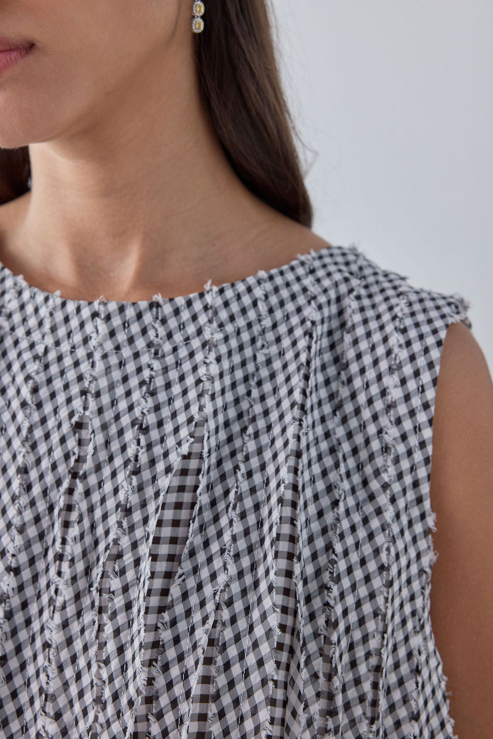 Vivia Top Black Check