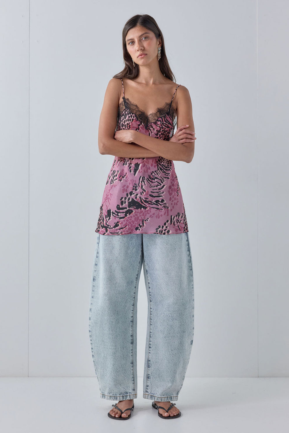 Ezra Sheer Top Mauve Leopard 