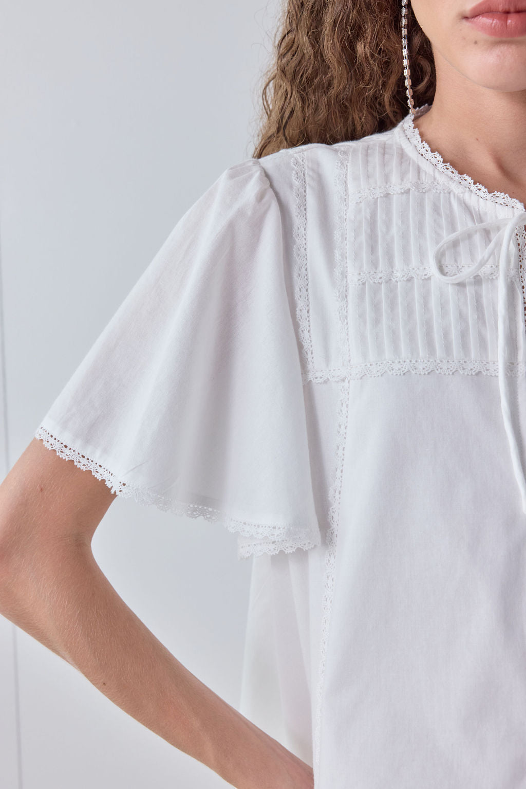 Henriette Smock Mini Dress White