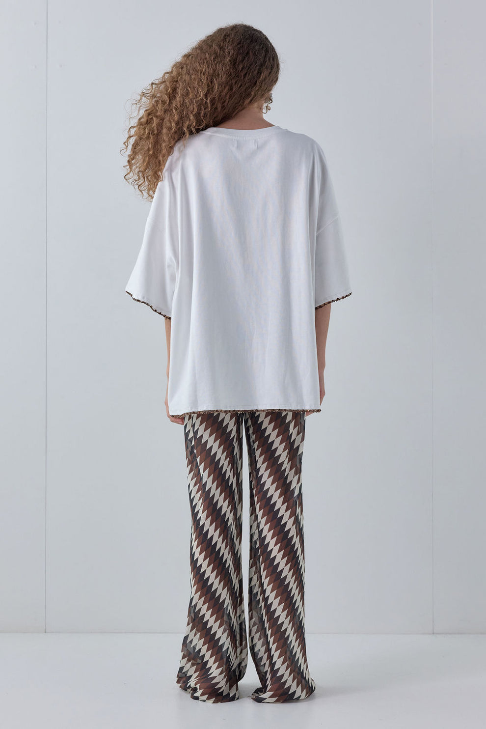 Willow Beaded Organic Cotton Tee White