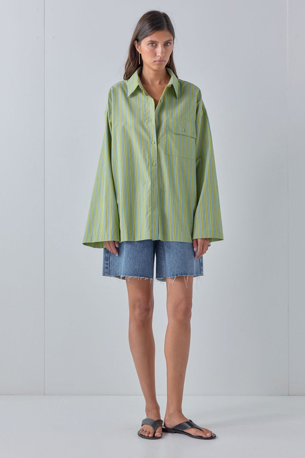 Vale Shirt Moss Stripe