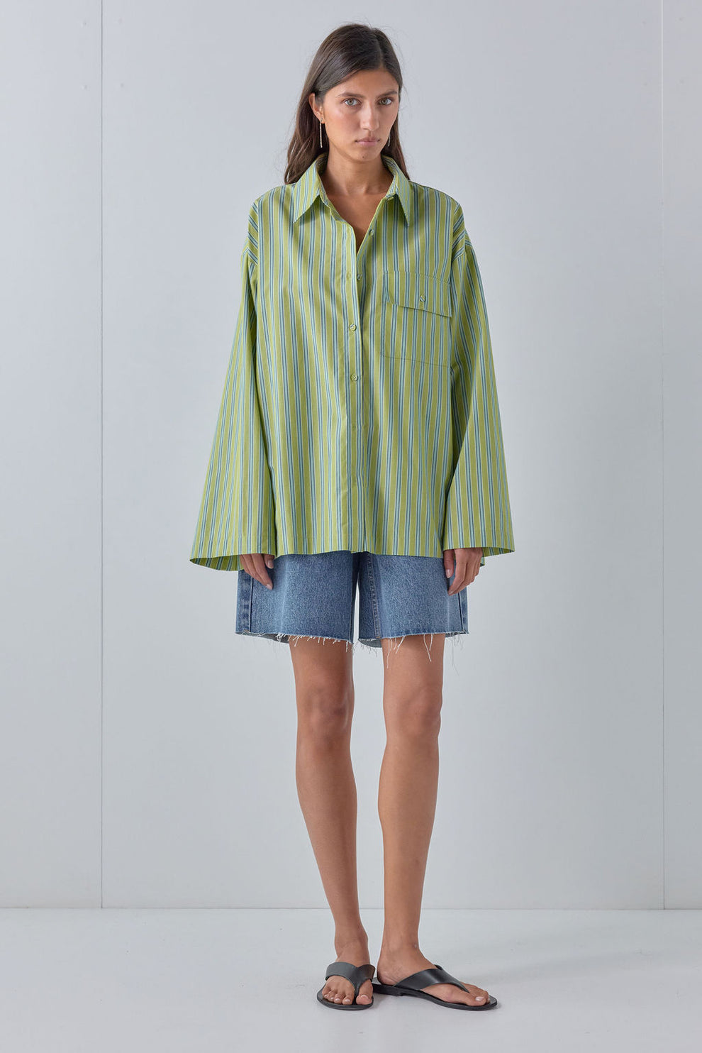 Vale Shirt Moss Stripe