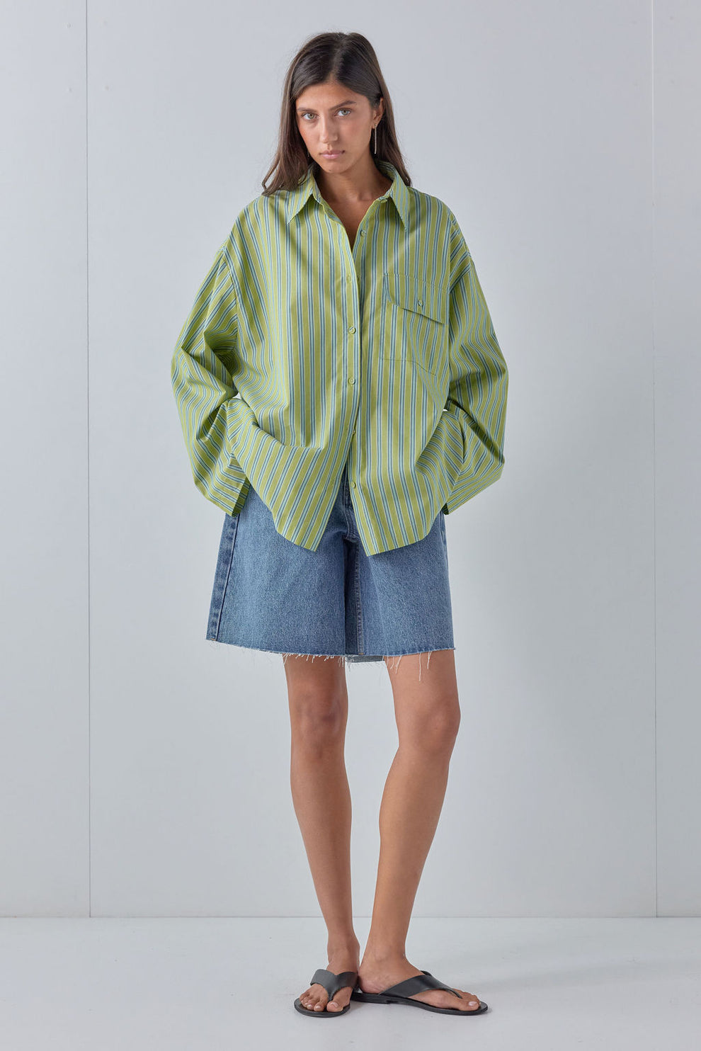 Vale Shirt Moss Stripe