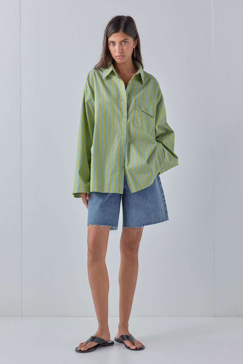 Vale Shirt Moss Stripe