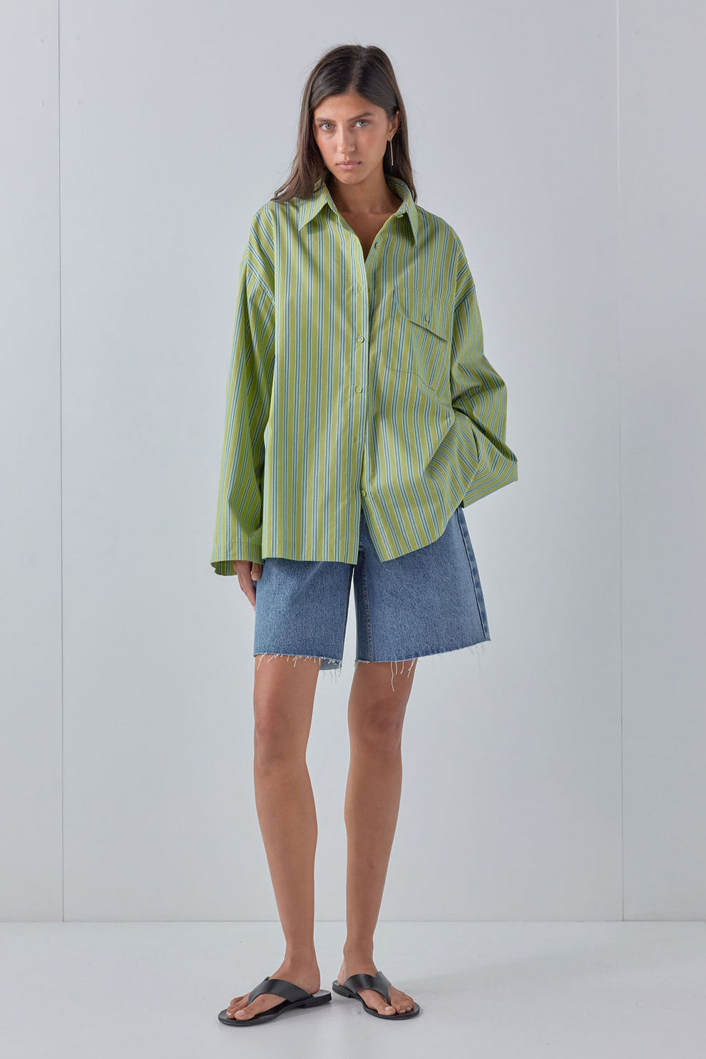 Vale Shirt Moss Stripe