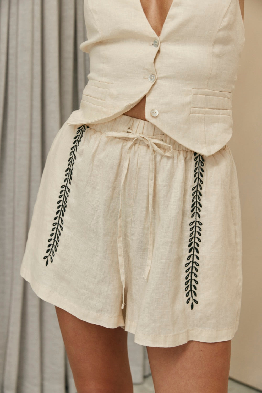 Sonoma Linen Shorts Natural