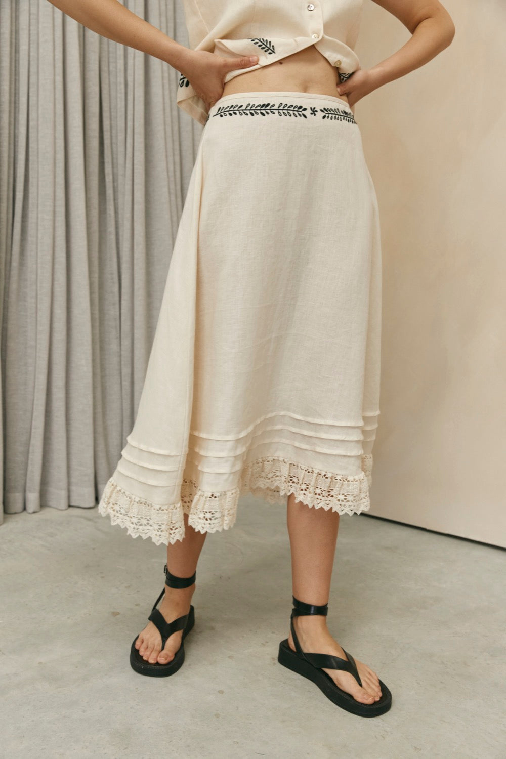 Sonoma Linen Skirt Natural