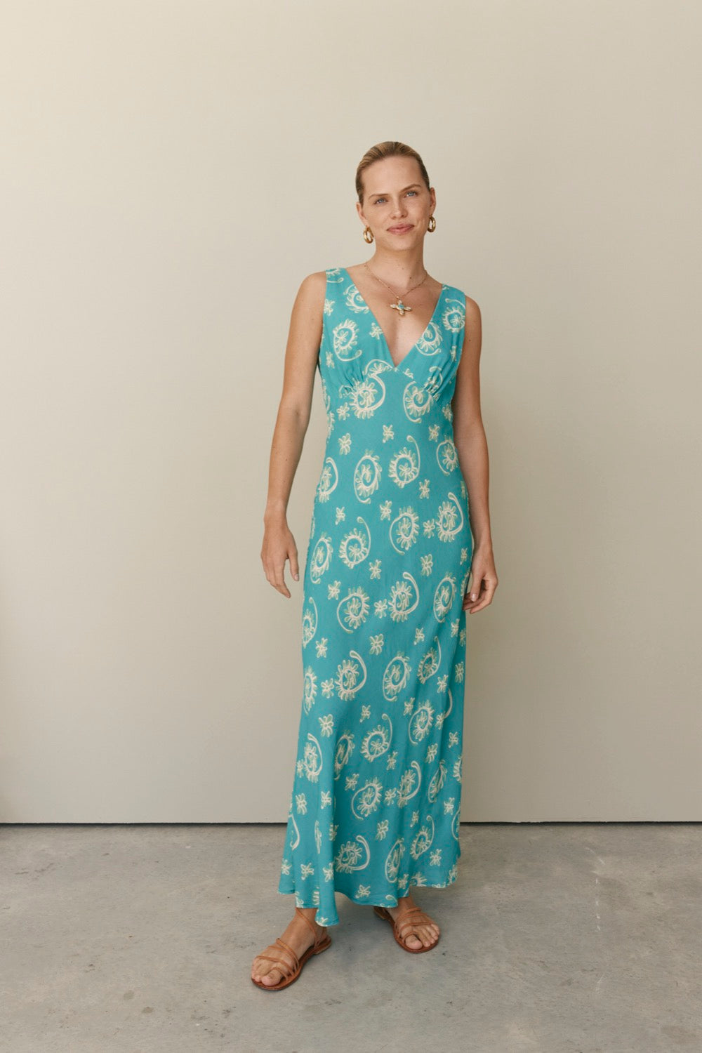 Bias Cut Maxi Dress Grandiflora VRG GRL