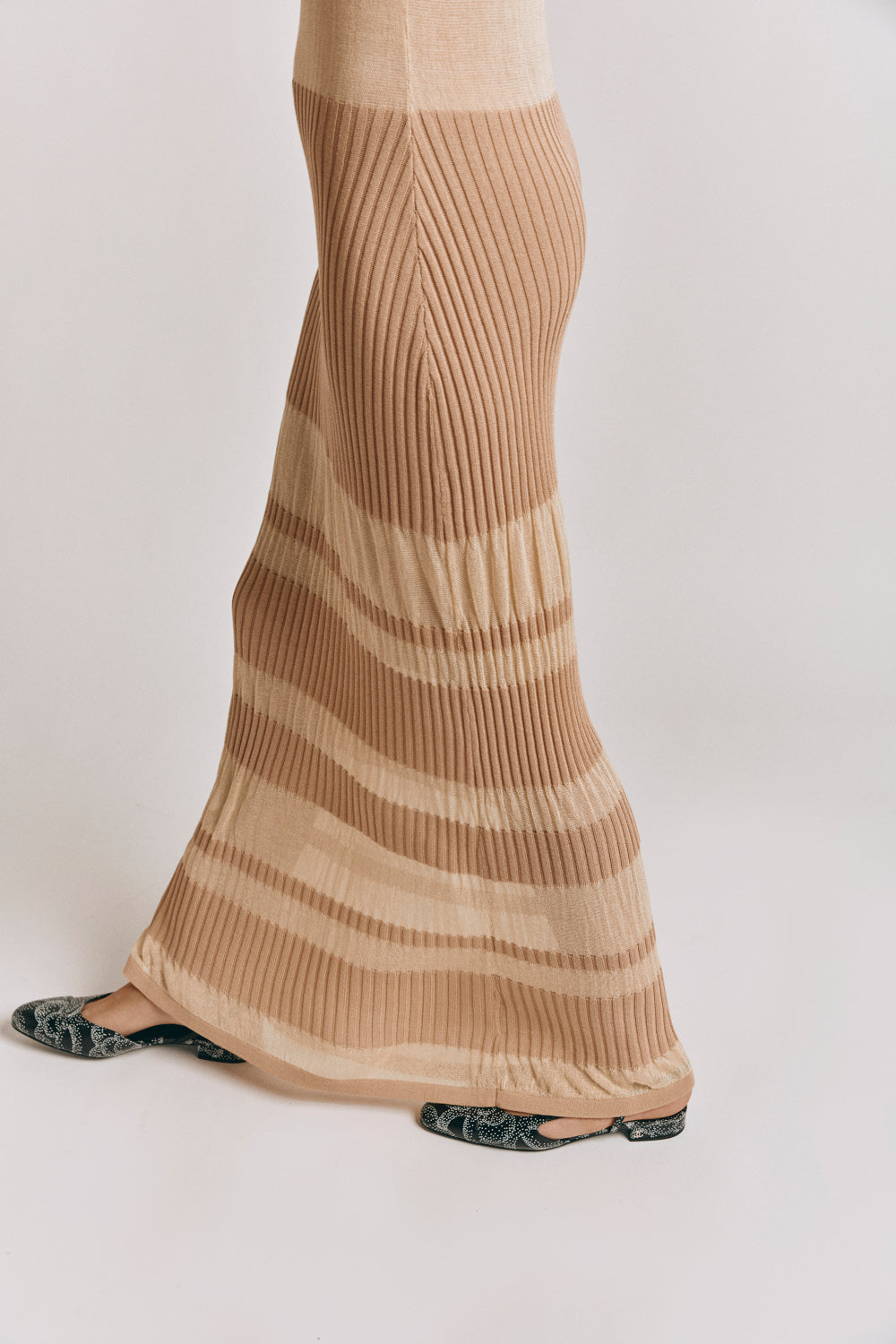 Rowan Knit Maxi Dress Nude