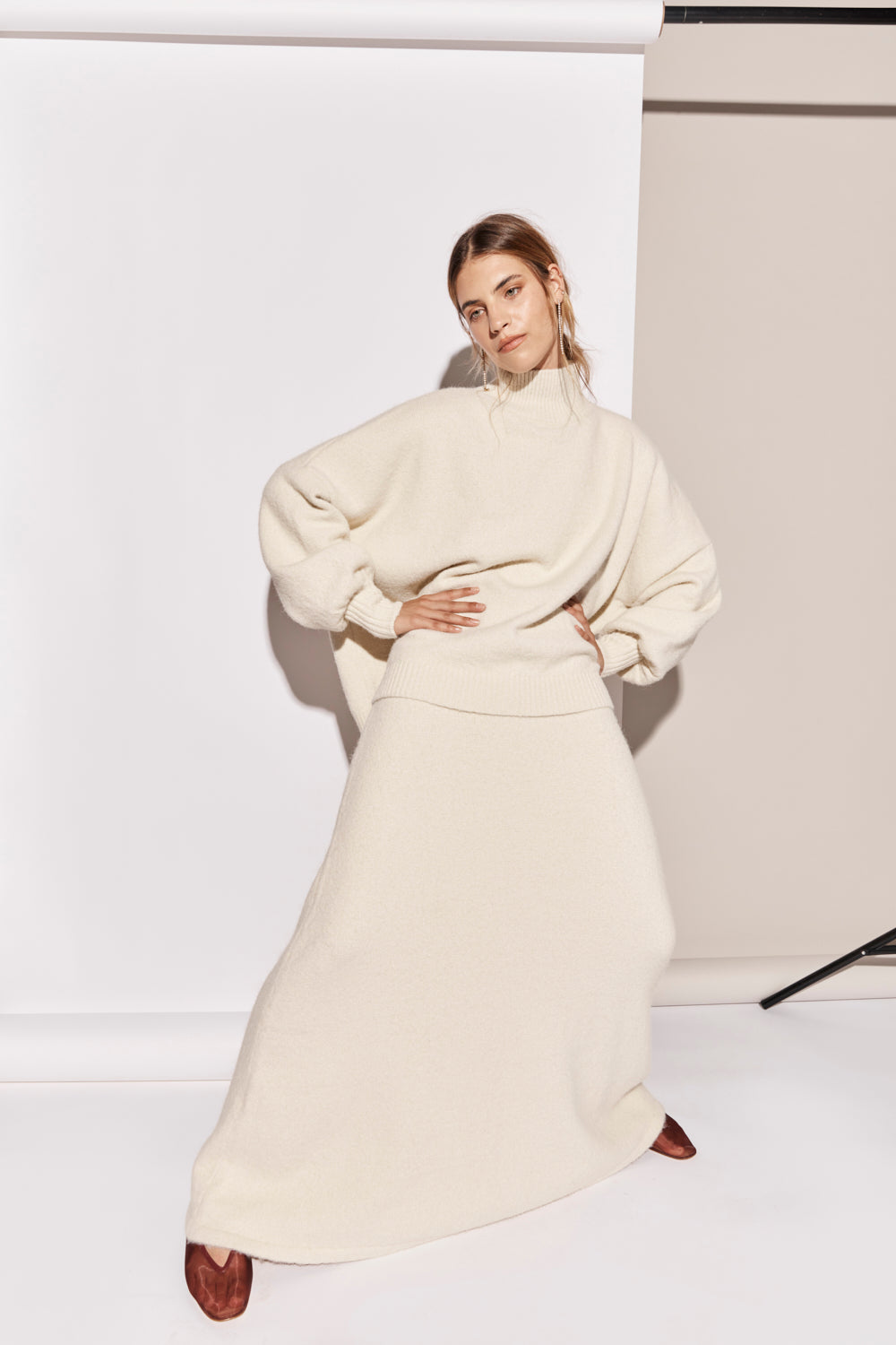 Noella Cardigan Lya Knit Dark Grey Melange - Main Image