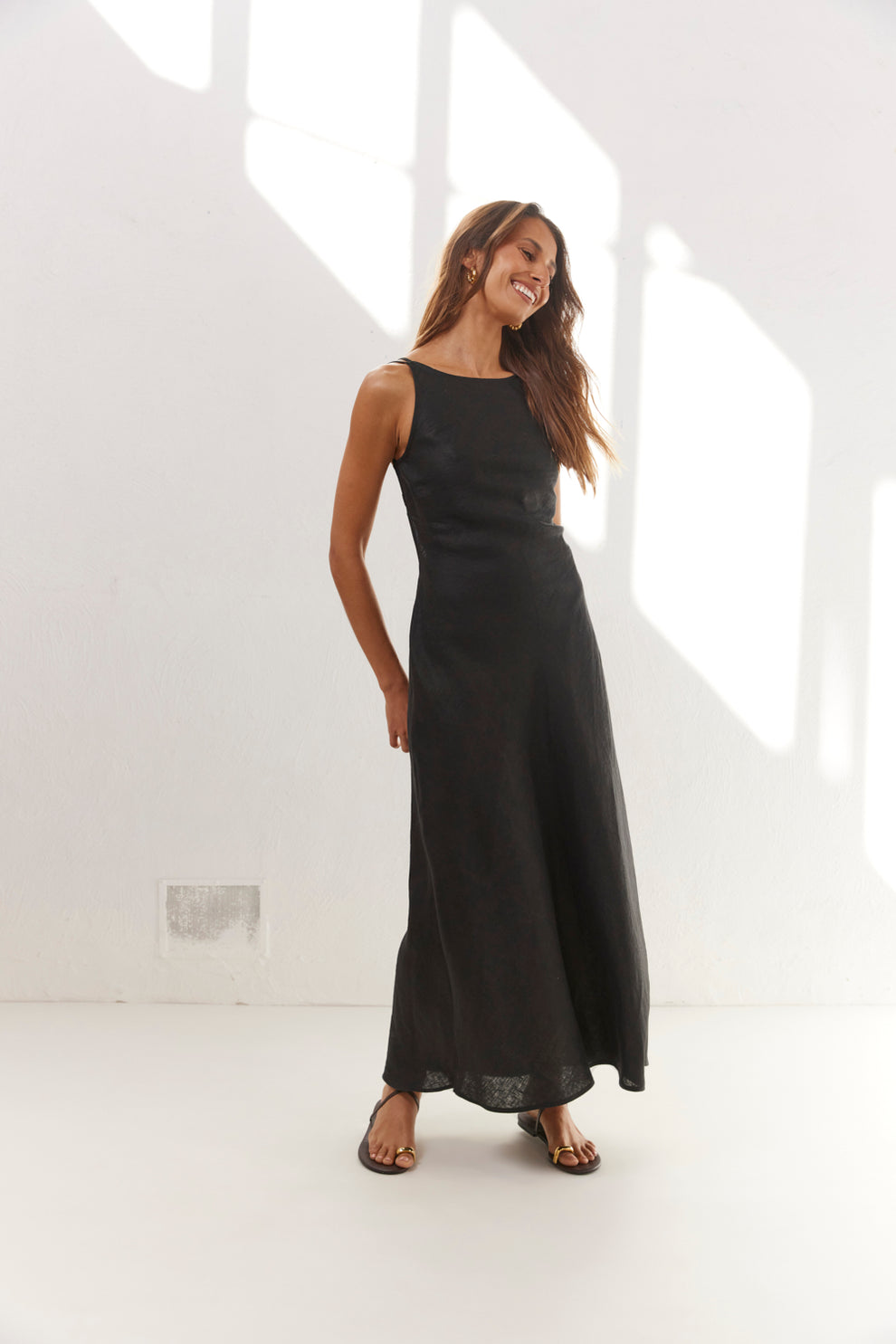 Black Linen Maxi Dress Linen Summer Dresses Online Aurore Linen Midi Dress Black LUXMII Black Linen Maxi Dress Linen Summer Dresses Online Aurore Linen Midi Dress Black LUXMII