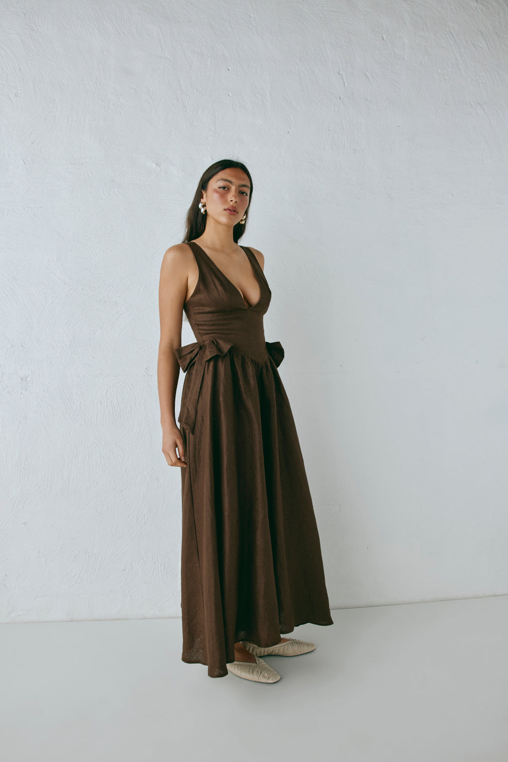 gimme whiplash midi dress brown Gimme Whiplash Midi Dress Brown