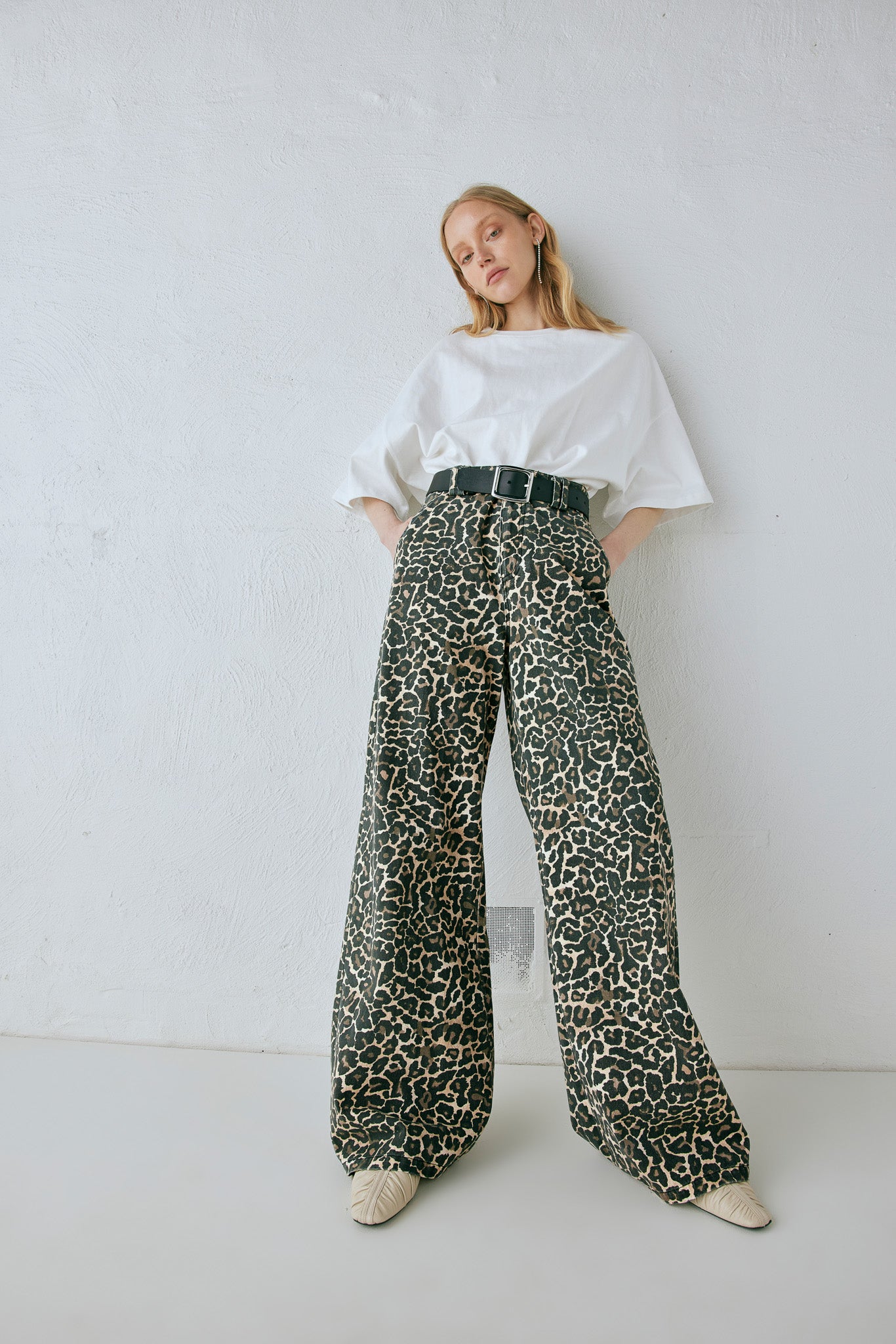 Zia High Rise Denim Jeans Leopard