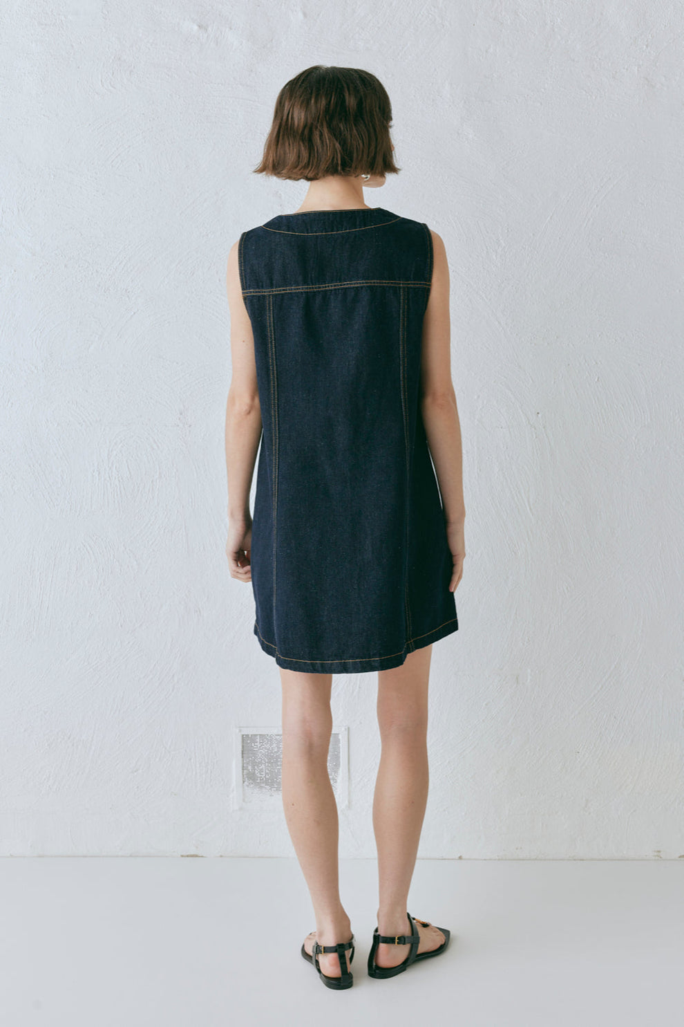 Aston Denim Mini Dress Indigo VRG GRL Aston Denim Mini Dress Indigo VRG GRL