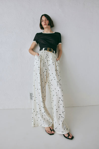 Skye Linen Pants Dot – VRG GRL