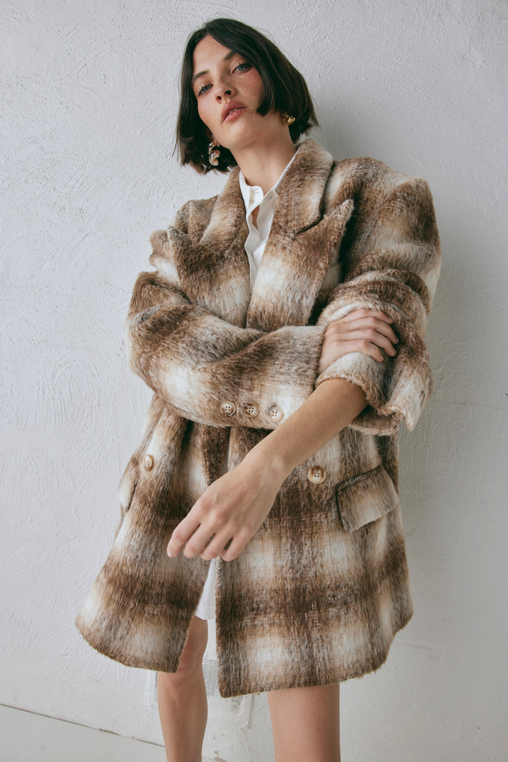 Alexa Blazer Plaid - size:Daphne:AU 8 / US 4