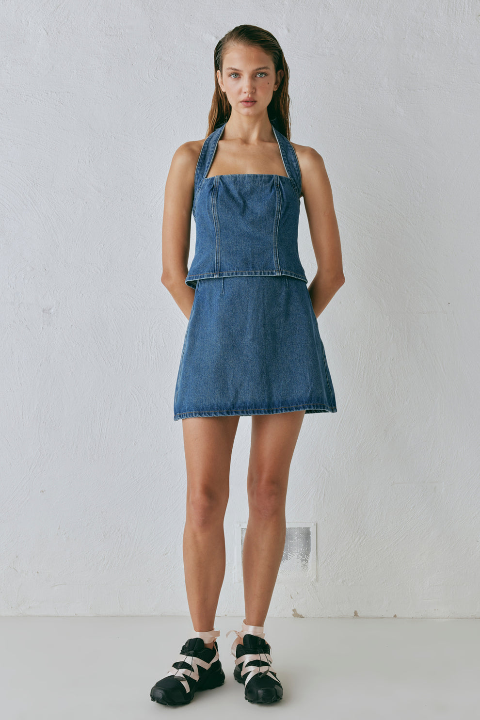 Anna Denim Top Blue VRG GRL Anna Denim Top Blue VRG GRL