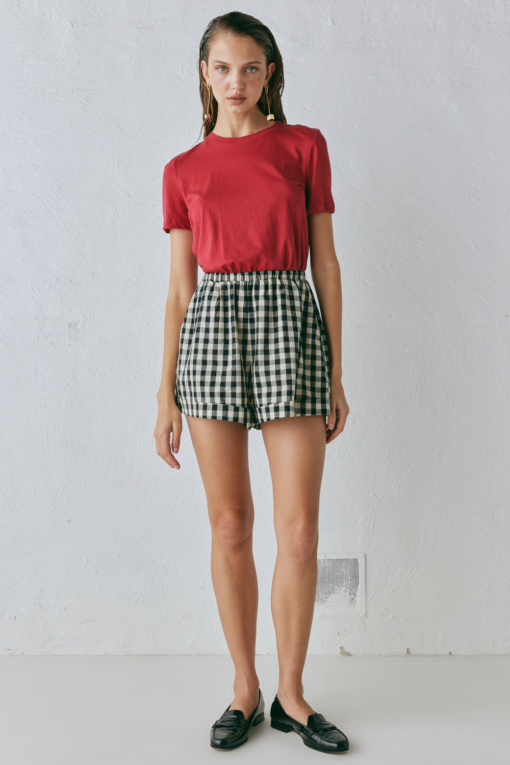 Freda Shorts Black Check - size:Anna:AU 6 / US 2
