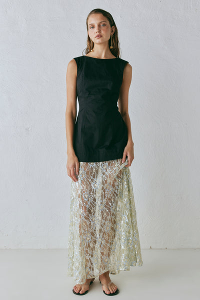 Robbie Sequin Maxi Dress Black – VRG GRL