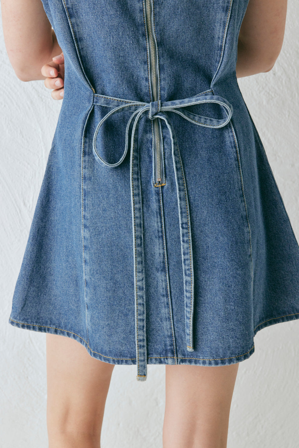 Chloe Denim Mini Dress Blue VRG GRL Chloe Denim Mini Dress Blue VRG GRL
