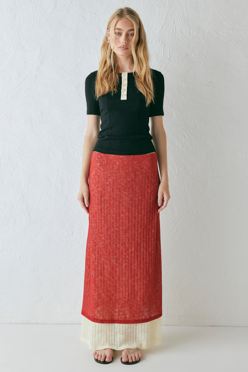 Jil Maxi Skirt Burnt Red – VRG GRL